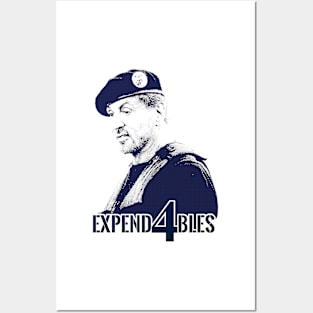 Expend4bles expandables 4 and sylvester stallone themed graphic design by ironpalette. Posters and Art